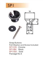 DR Parts Gitar Askım Pimi Siyah (Tek) - Görsel 2