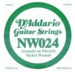 Daddario NW024 Akustik ve Elektro Gitar Re Teli