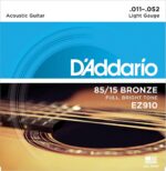 Daddario EZ910 Bronze Light 11-52 Akustik Gitar Tel Seti