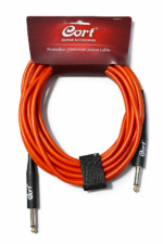 Cort CA525 Gürültüsüz 5m Enstrüman Kablosu Şeffaf Kırmızı
