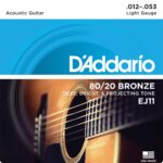 Daddario EJ11 Bronze 12-53 Akustik Gitar Tel Seti